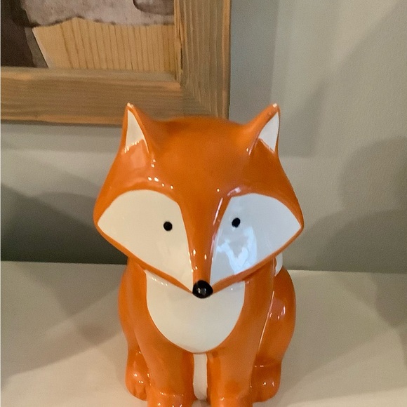 Adorable Orange Fox Ceramic Cookie/Storage Jar - Picture 2 of 7